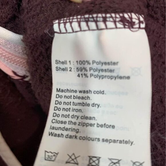 𝅺HELLY Hansen woman’s teddy coat. Size large. Burgundy. Ultra plush. Hooded. - Picture 4 of 10